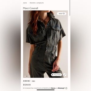 Free people denim coverall